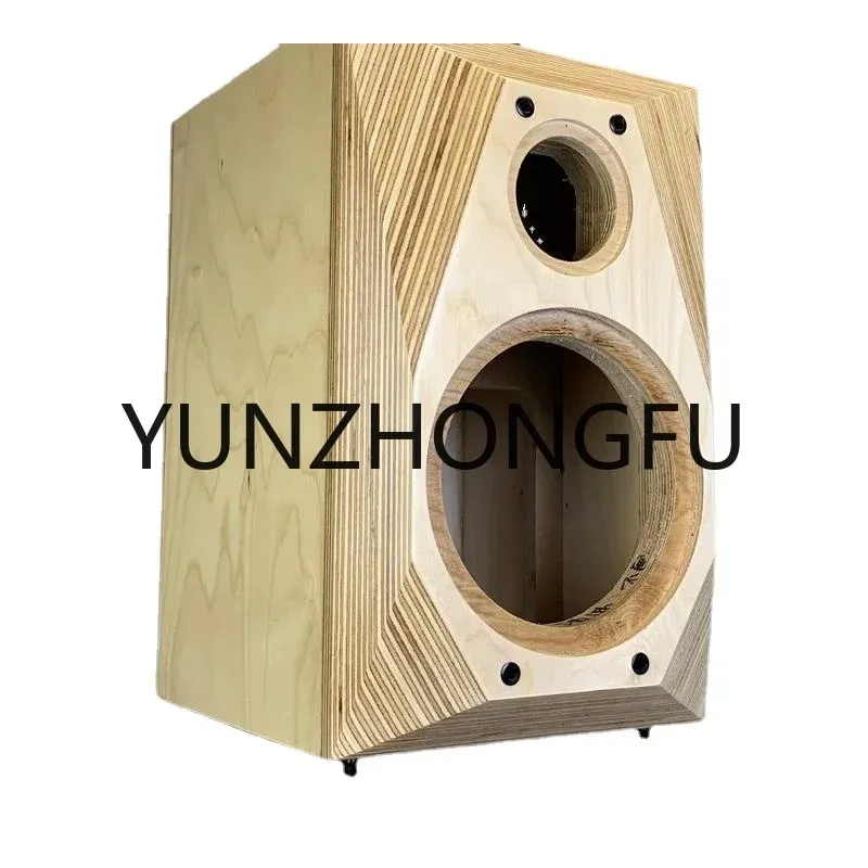 Two way wood bookshelf speaker classic empty box big bevel 5/6.5/8/inch empty loudspeaker birch plywood cabinet