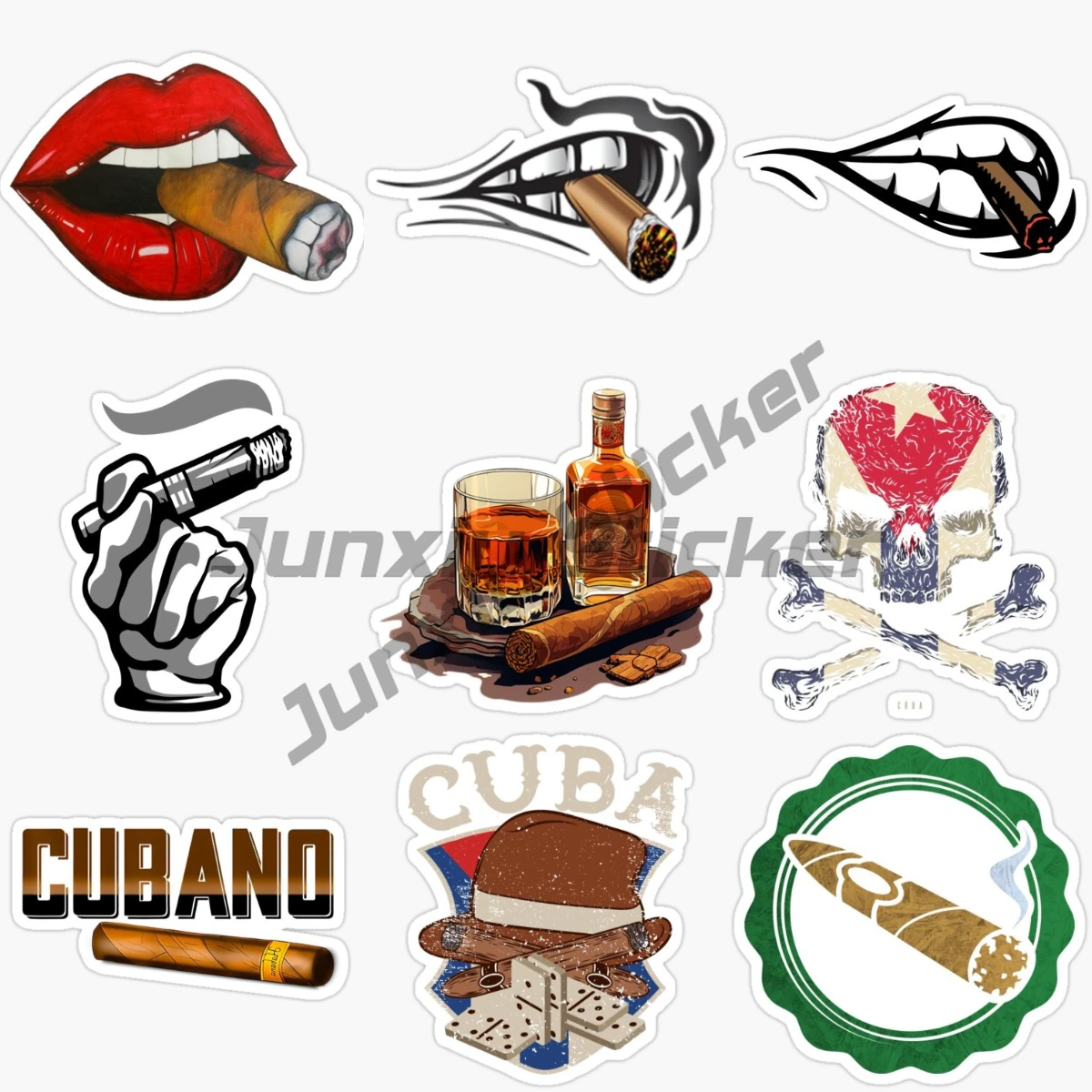 

Cuban Cigar CIGARROS CUBANOS Creative Sticker Laptop Motorcycle Bumper WaterProof Racing Decal Vinyl Self-adhesive Car Sticker