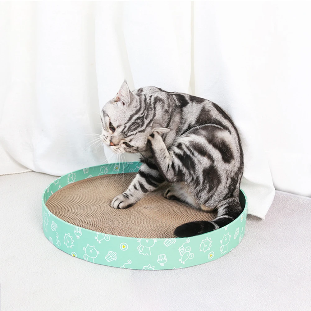 

Round Cat Scratcher Bed Multifunctional Cat Scratching Board Corrugated Paper Cats Scratching Board For Furniture Supplies