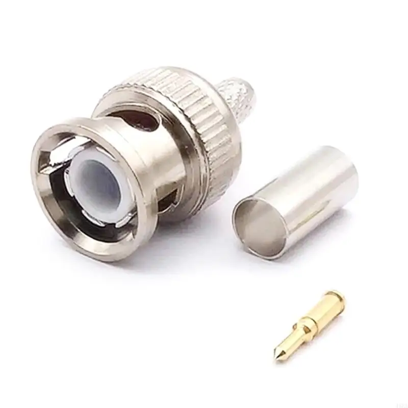 T5EA BNC Male plug kết nối uốn cong BNC Kiểu kết nối bộ chuyển đổi hàn cho RG58 RG59 Cáp Coax mất thấp 5 Gói/10 Gói