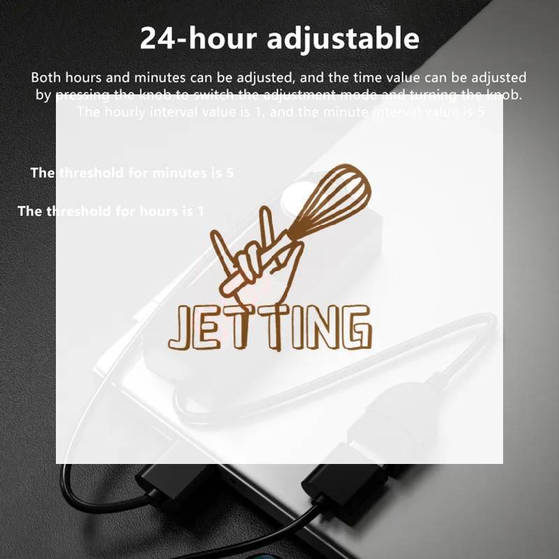 24h Automatic Shutdown Timer Digital Countdown Timer USB Switch Cable Wire Portable Adjustable Timer Switch For Home/Office Use