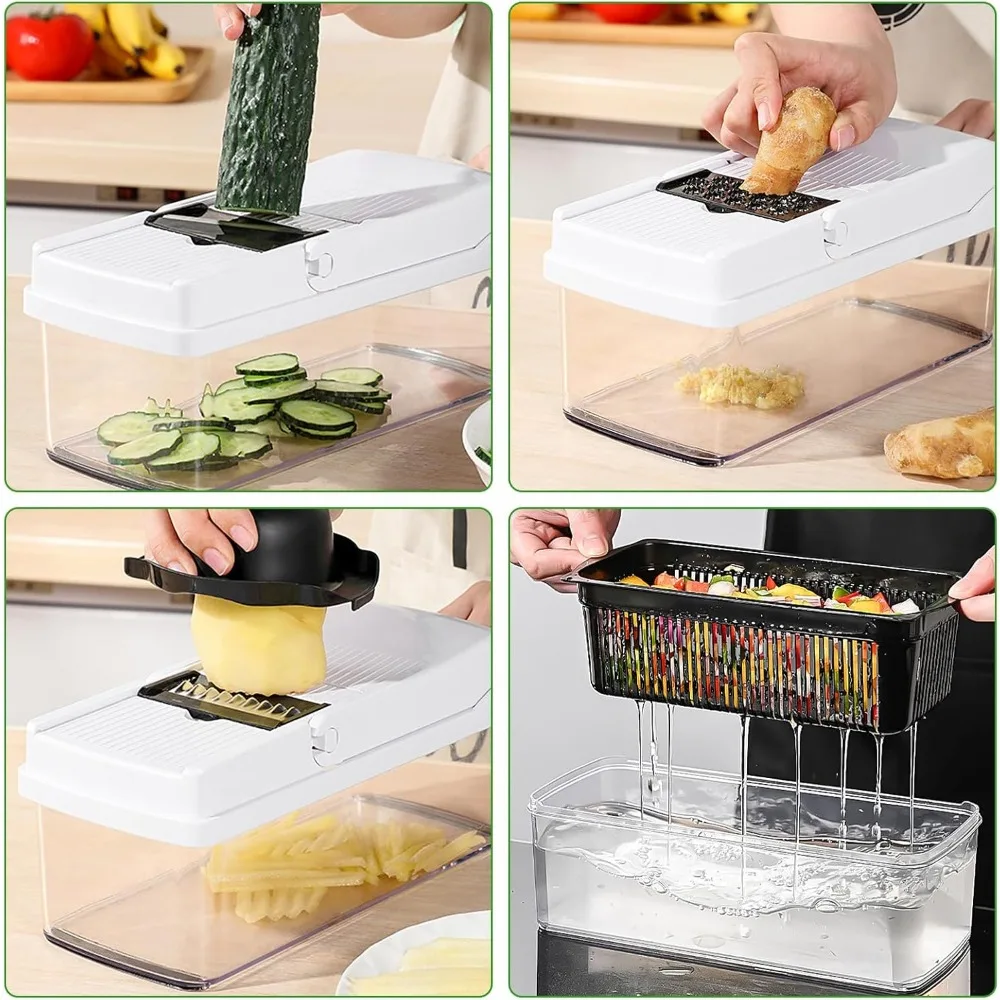 

2025 New Grate Food Chopper Vegetable Slicer Kitchen Items Multifunctional Dicer Cut Vegetable Chopper Handle Food