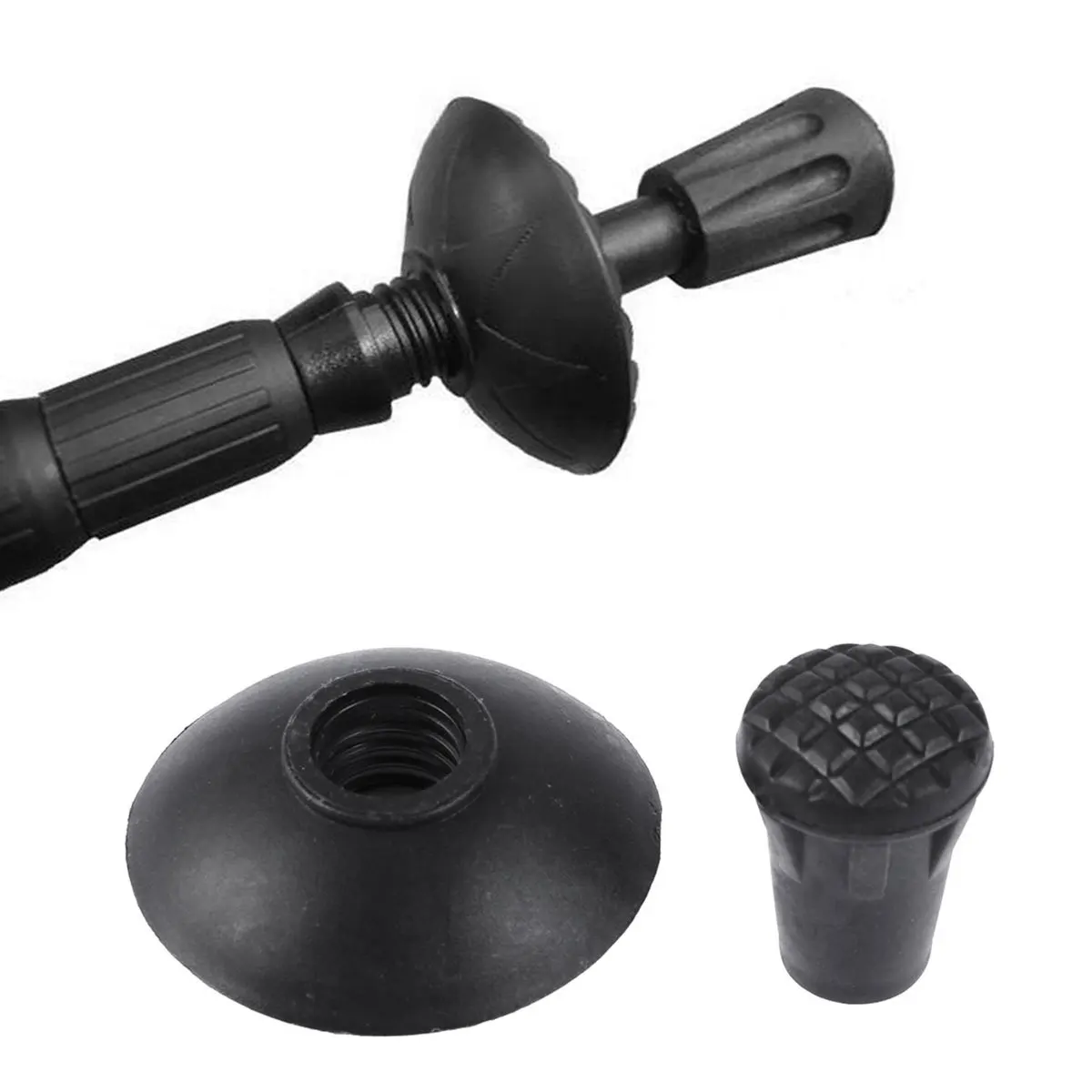 

4Pairs Trekking Stick Tips Premium Durable Anti-Skid Replacement Hiking Walking Sticks Walking Cover Tips
