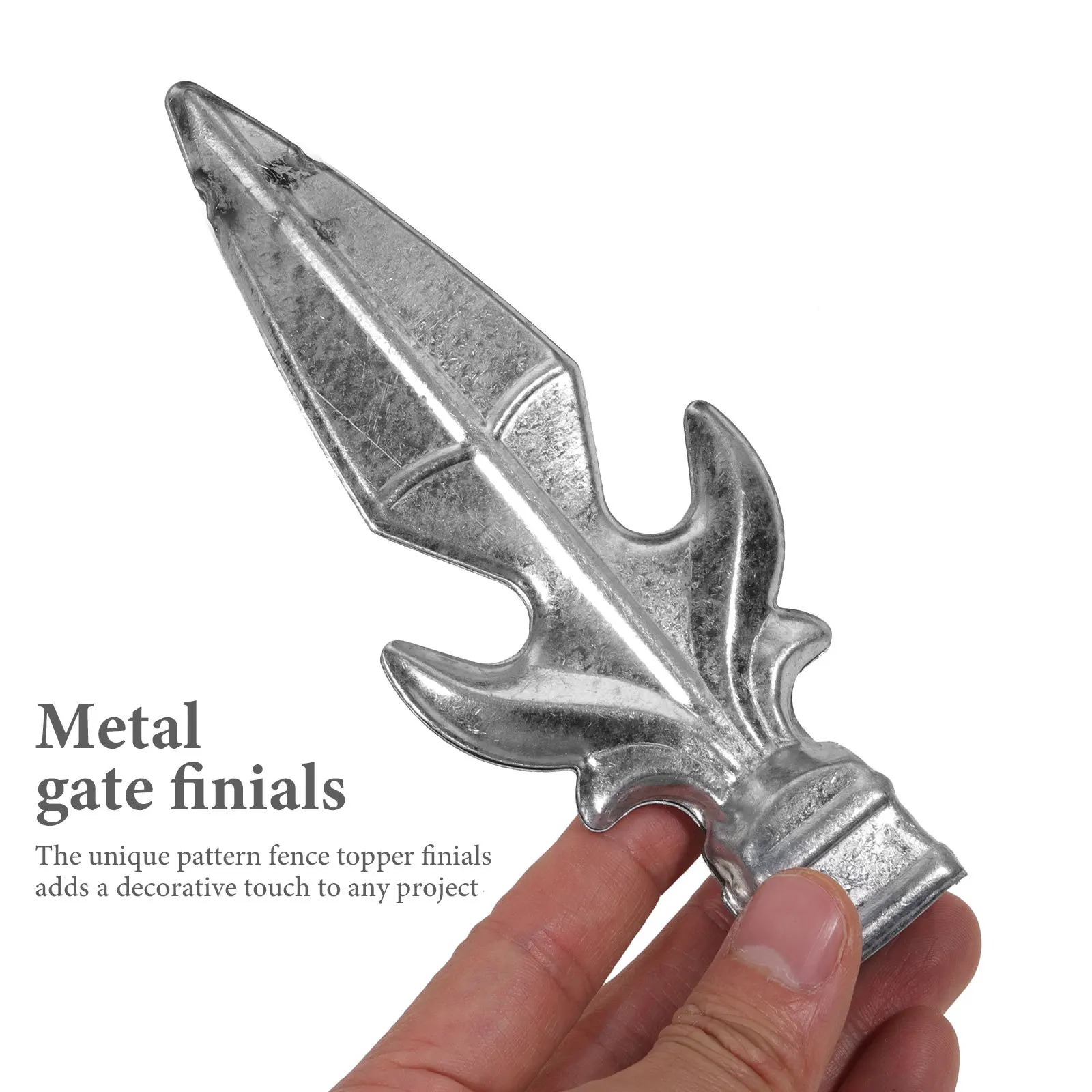 قطع علوية معدنية مزخرفة من الحديد لبوابة الحديقة وسياج الفناء والديكور الخارجي وسياج القبعات العالية للديكور النهائي #6