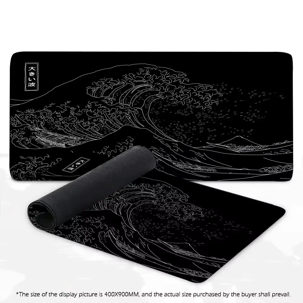 

The Great Wave Desk Mat Mousepad Japanese Art Mouse Pad Rubber Mat Mouse Carpet Table Pads Pc Mats 1000x500 Office Accessories