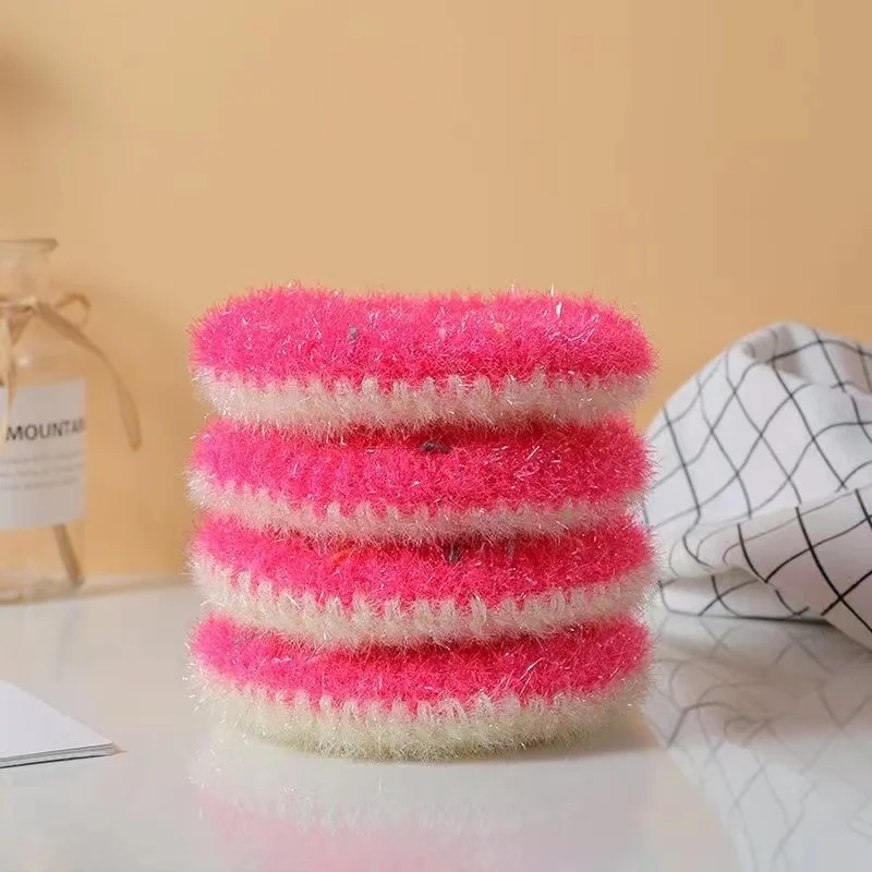 Donut Shape Dish Scrubber Sponge Cute Kawaii Home Kitchen Tools Non-scratch Bowl Pan Tableware Cleaning Cloth Brush Depurador