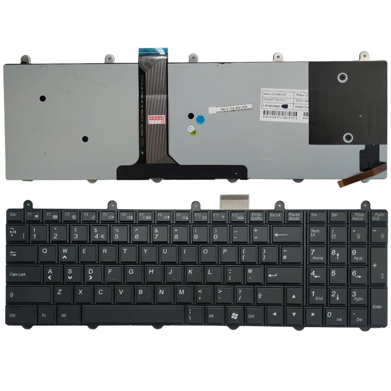 

New UK laptop Backlit Keyboard For Clevo P150EM P170EM P370EM P570WM P170sm P150sm P370sm P375SM P270WM Black