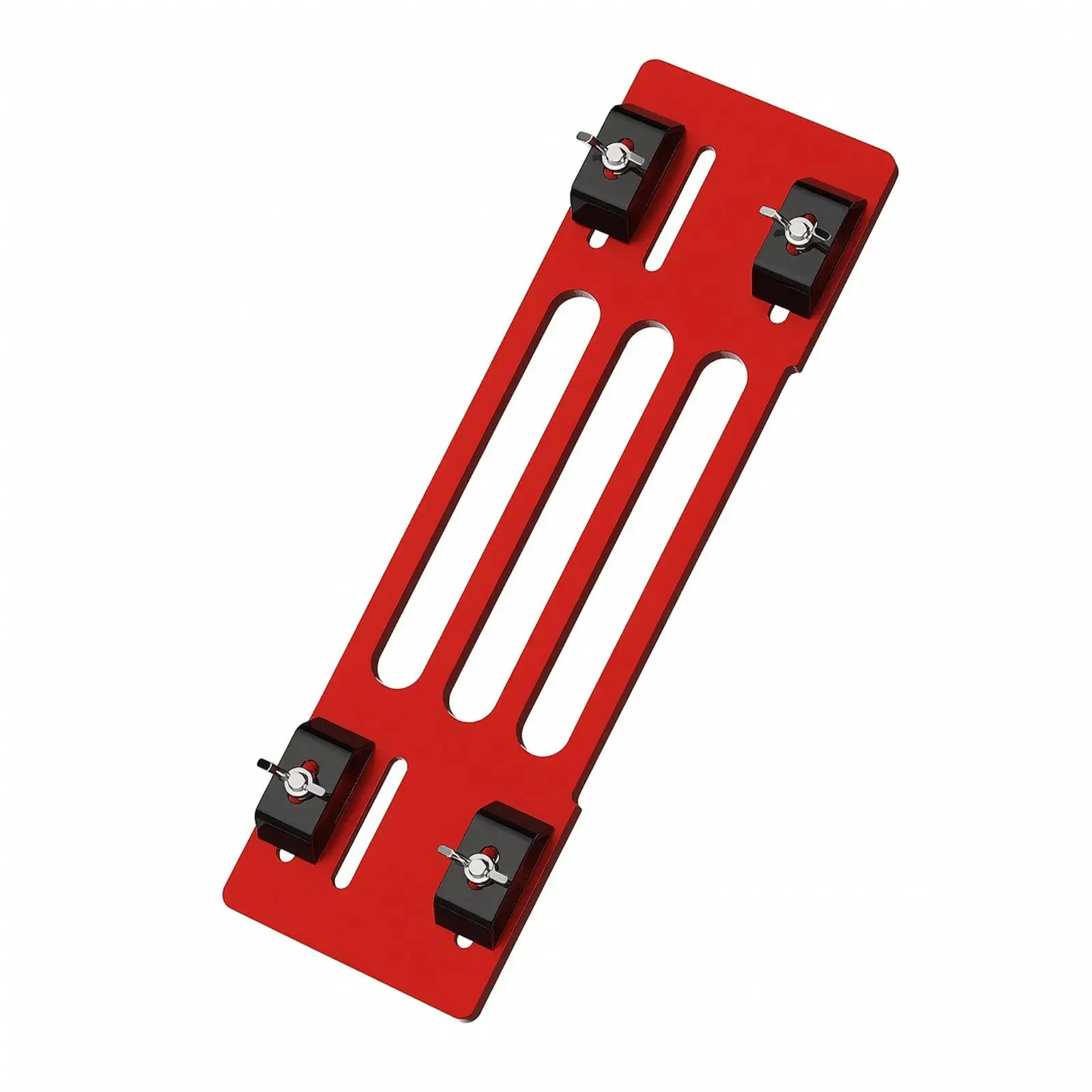 Cutting Machine Base Plate for Handheld Saw with Four Black Clamps Aluminum Alloy Mounting Platform for Marble Tool