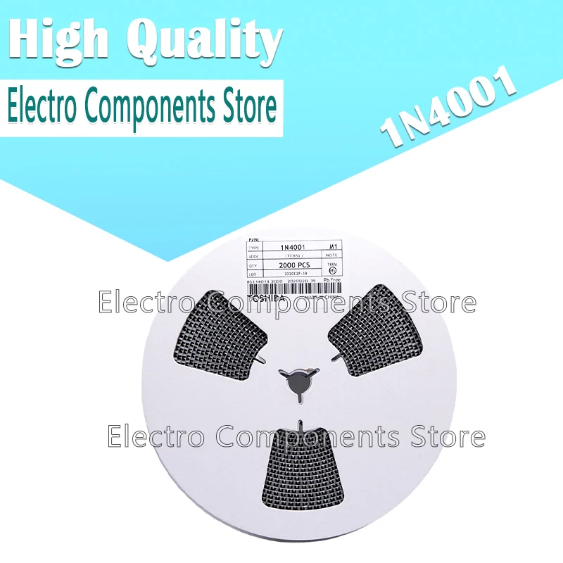 2000PCS 1N4001 IN4001 M1 (Marking M1) SMA 50V 1A SURFACE MOUNT GENERAL RECTIFIER DO-214AC