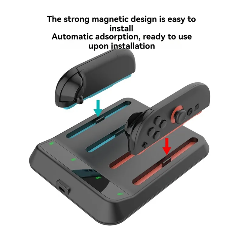 

FFYY-For Switch2 Left And Right Controller Charging Stand NS2 Controller 4-In-1 Charging Stand With Indicator Light