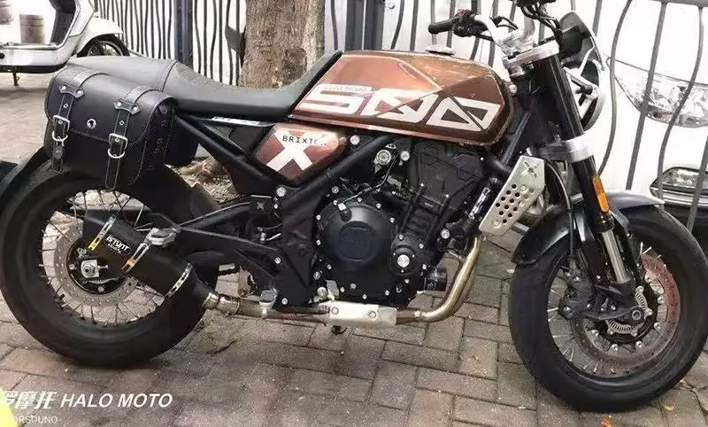 For BRIXTON CSFIRE 500 GK500 exhaust pipe, titanium alloy mid-section and tail section exhaust.