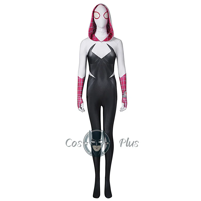 

Человек-паук: Across the Spider-Verse, костюмы для косплея для взрослых, костюм Гвен Стейси, комбинезон, боди на Хэллоуин