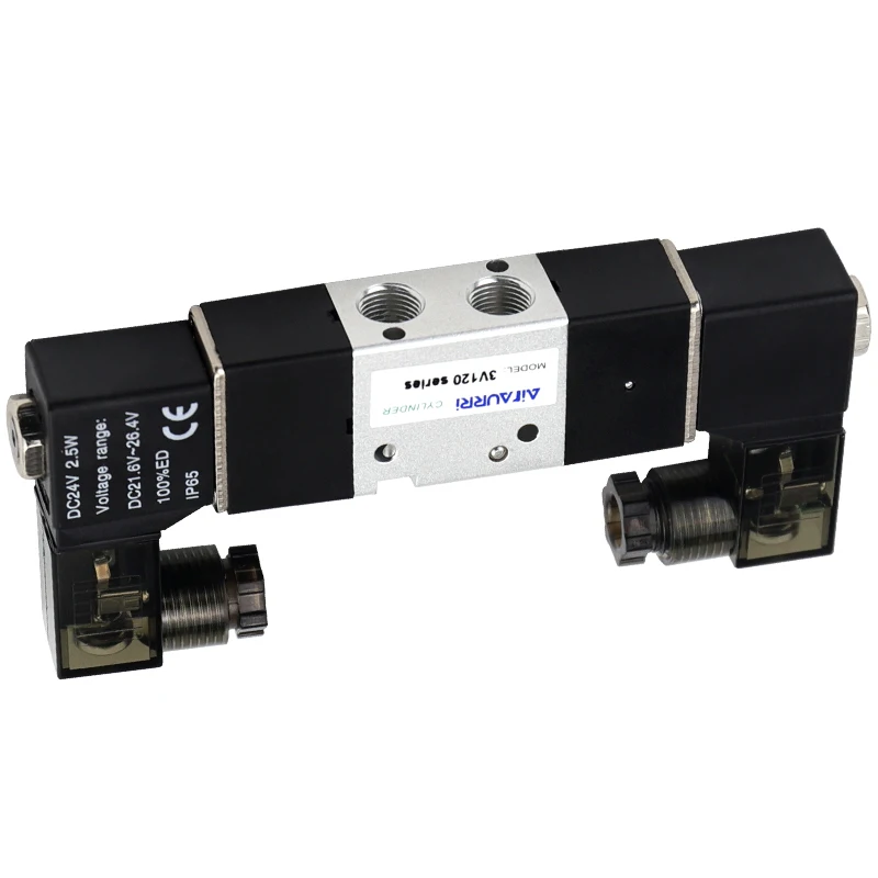 

3V120-06 Pneumatic Air Solenoid Valve Two Position Three-Way AC220V Normally Closed Valve DC24V DC12V AC110V AC220V