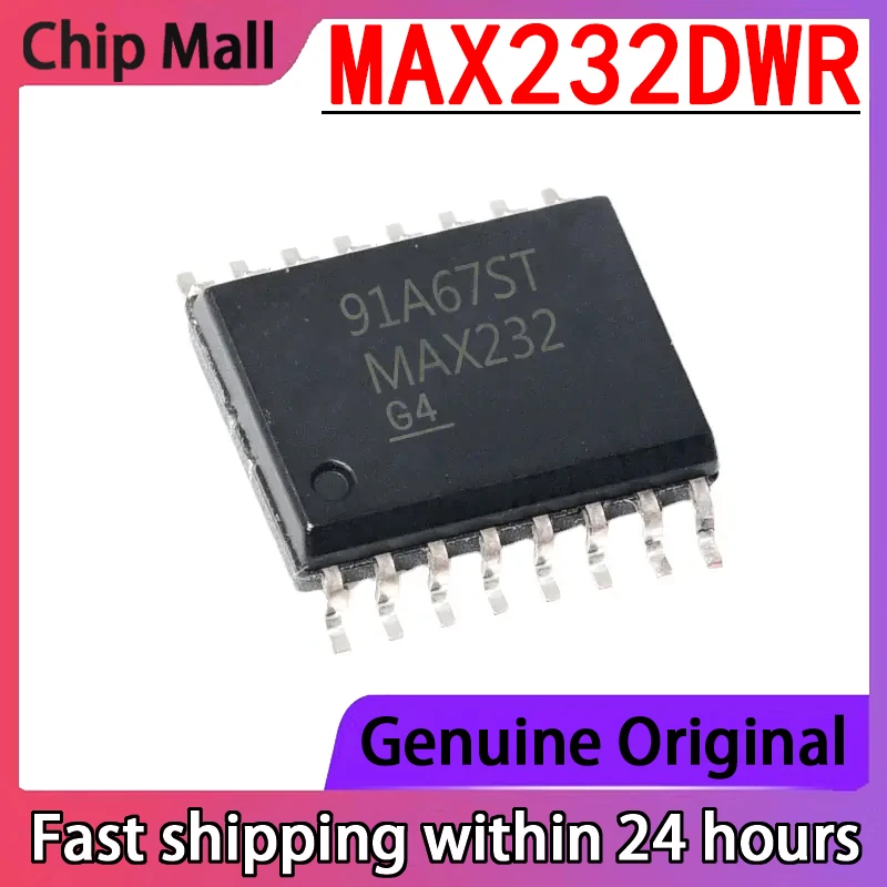 5PCS New Original MAX232DWR Silk Screen MAX232 Package SOP16 RS232 Driver and Receiver