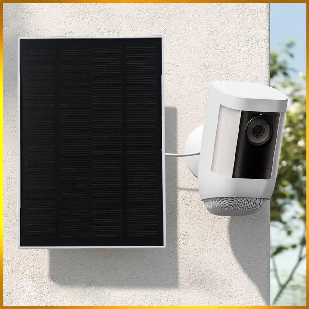 

3W 6V Solar Panel Kit 360° Adjustable Wall Mount Solar Charger Micro USB+Type-C Camera Solar Panel for Ring Eufy Blink Arlo