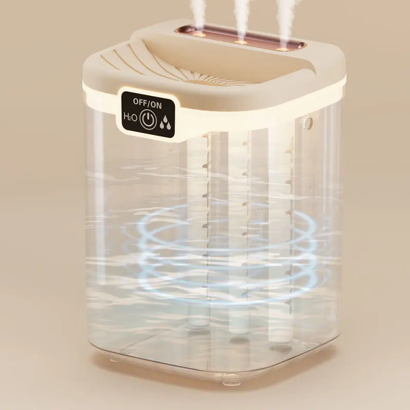 Umidificador de ar 2000ML alimentado por USB 3 bicos difusor de aroma purificador de óleo essencial para quarto de escritório doméstico