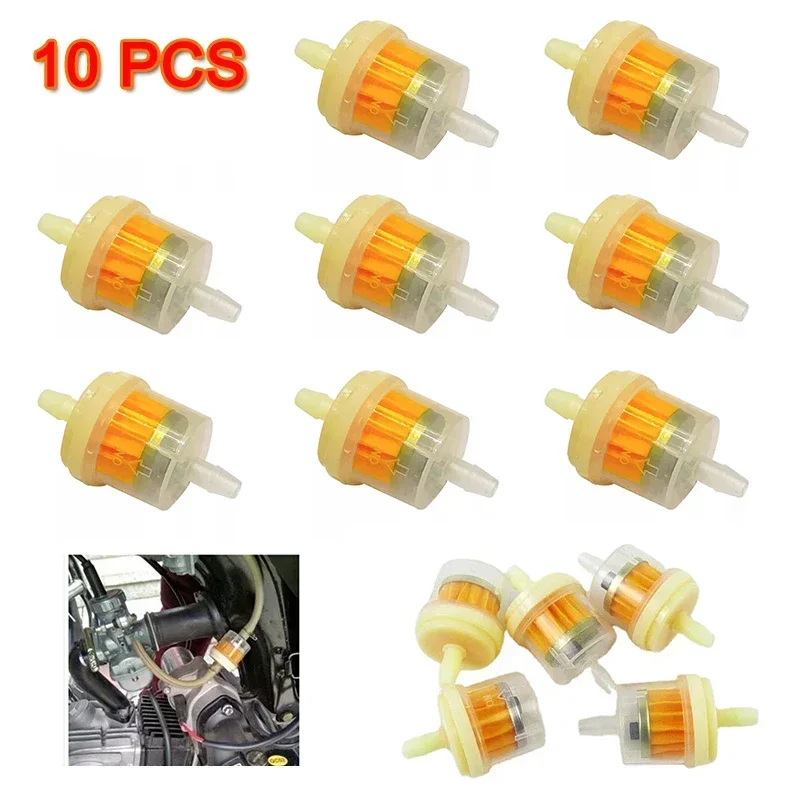 

10 Pcs Gas Fuel Gasoline Oil Filter for Motorcycle Moped Scooter Motocross Gasoline Fuel Filter Accessories