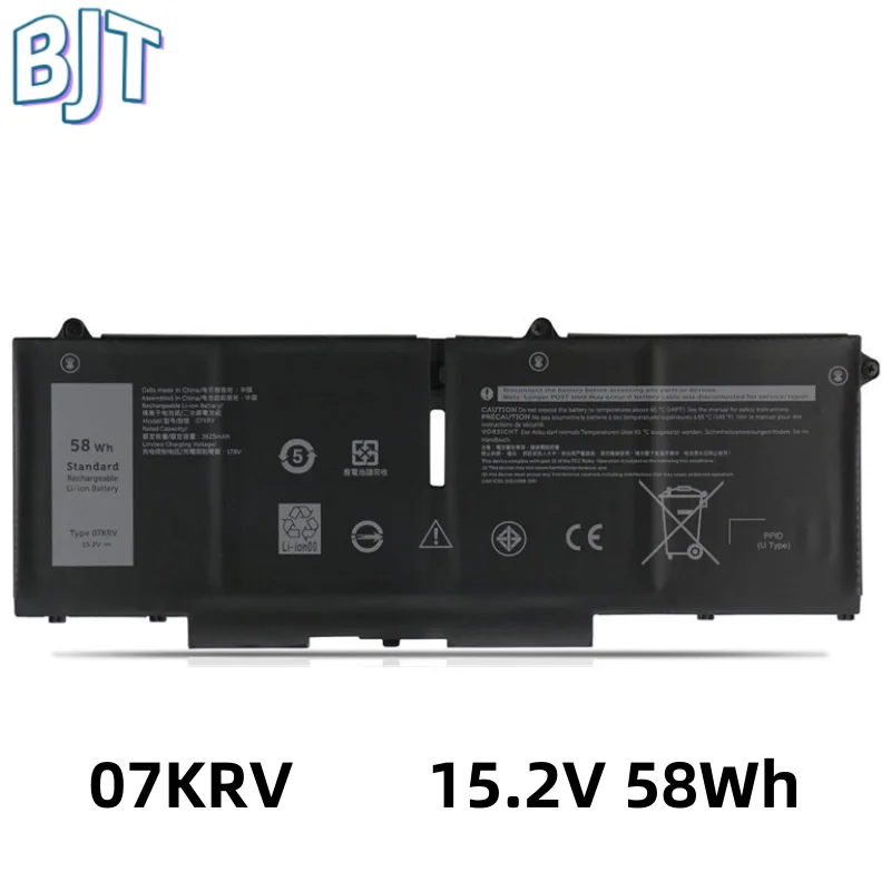 

New O7KRV 07KRV Laptop Battery 15.2V 58Wh For Dell Latitude 5430 5530 Precision 3570 P104F P104F005 P104F006 P137G H4PVC 0H4PVC