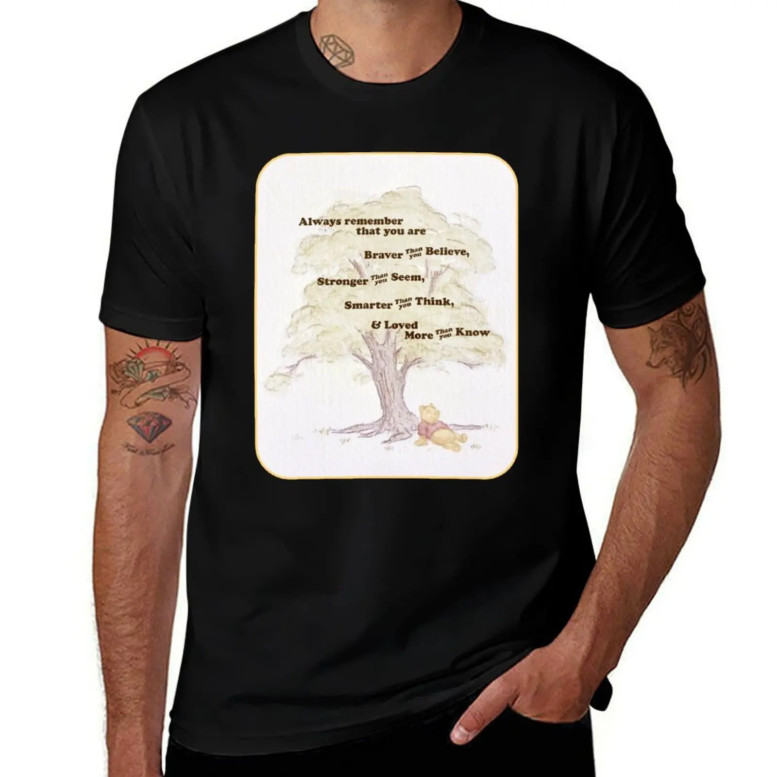 Braver, Stronger, Smarter, Loved More T-Shirt Breathable Sportswear for Men T-Shirt