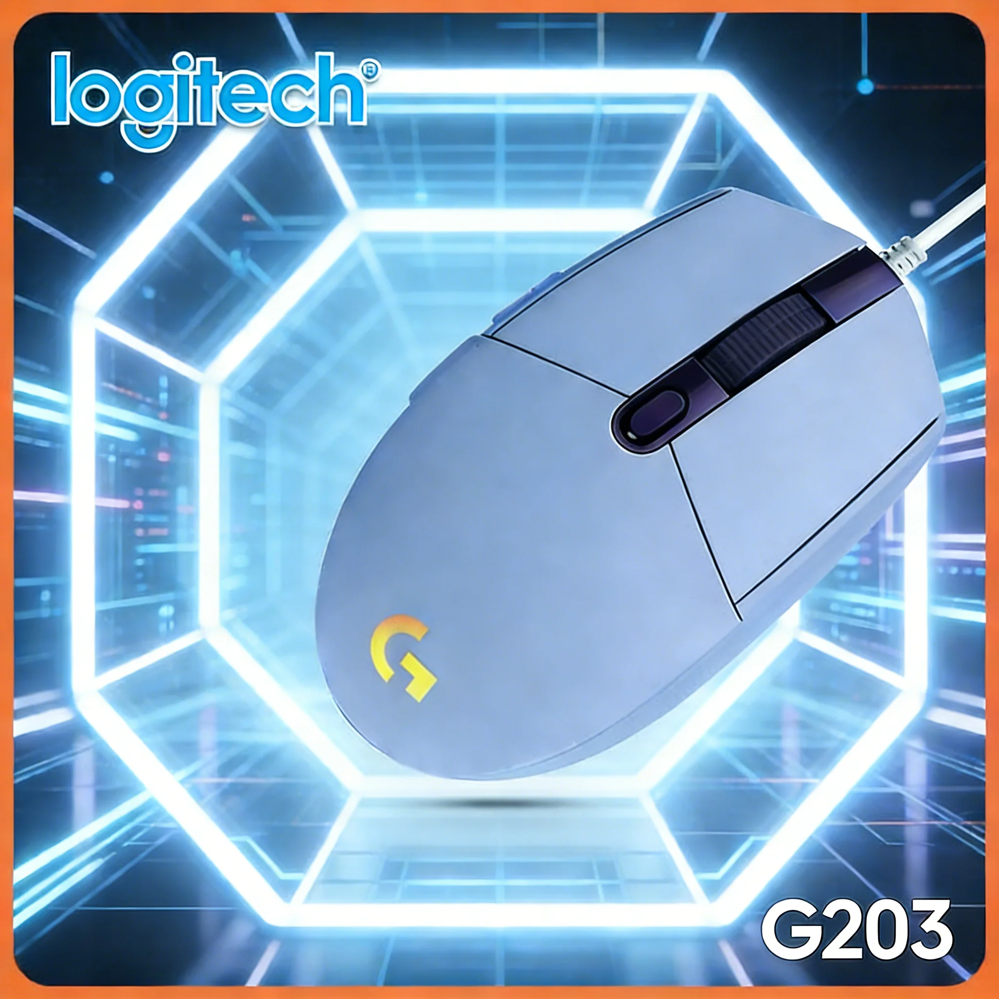 

Logitech G102/G203 dual-mode wireless silent esports mouse, ergonomic lightweight gaming, party office notebook, just