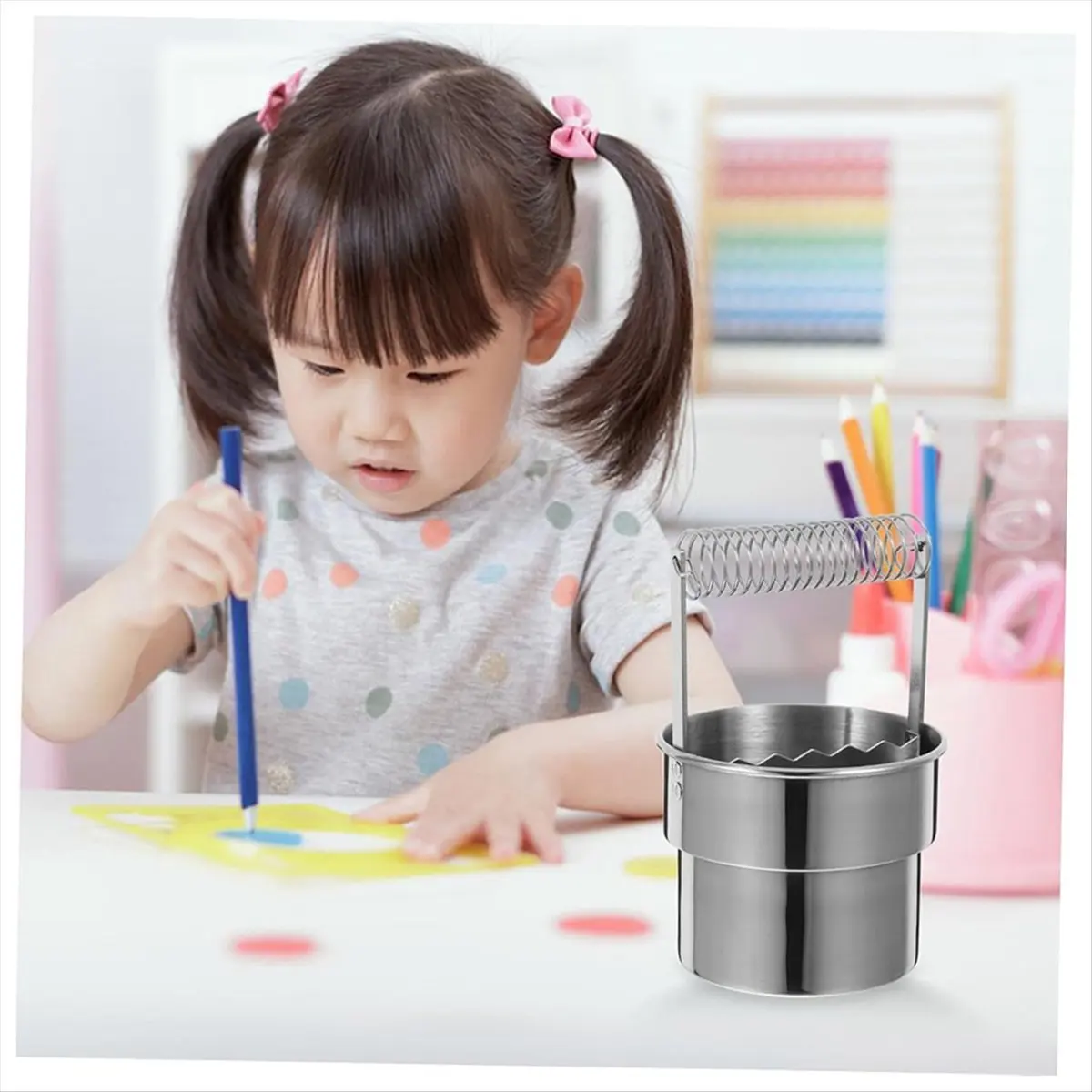 A58Z Double Layer Paint Brush Washer Practical Brush Cleaner Cup for Oil Paint Brushes Stainless Steel Brush Cleaning Bucket
