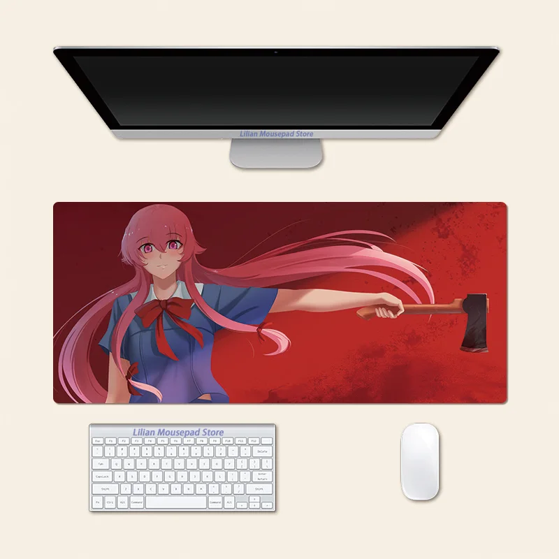 Gasai Yuno Mirai Nikki Anime Large Mouse Pad PlayMat Office Mousepad Game Creative Desk Gaming Mat