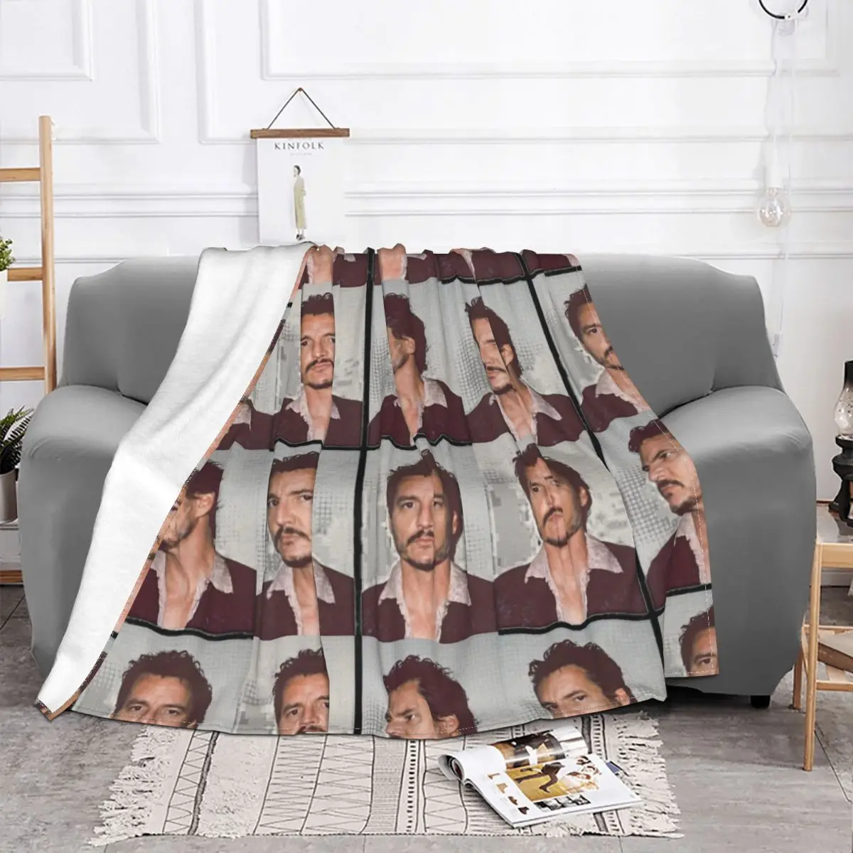 Pedro Pascal Actor Heartthrob Blanket Meilleur acteur de groupe Fleece All Season Thin Throw Blankets For Sofa Rug Piece