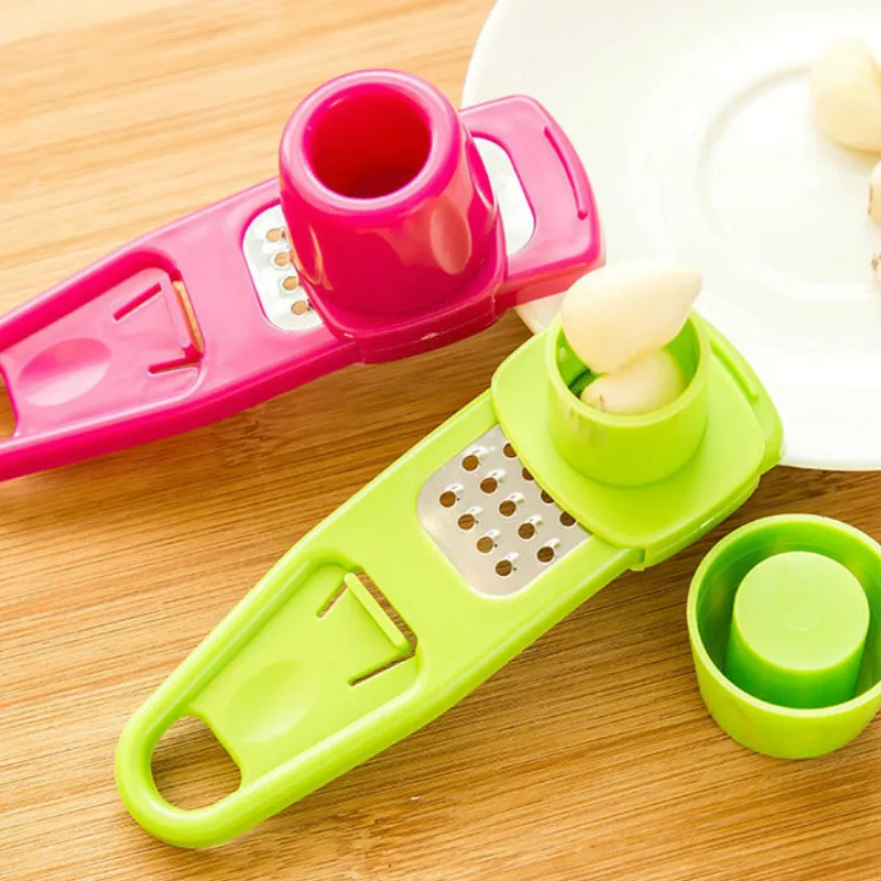 1PC Household Garlic Peeler Functional Ginger Garlic Press Grinding Grater Planer Slicer Cutter Cooking Tool Kitchen Accessories