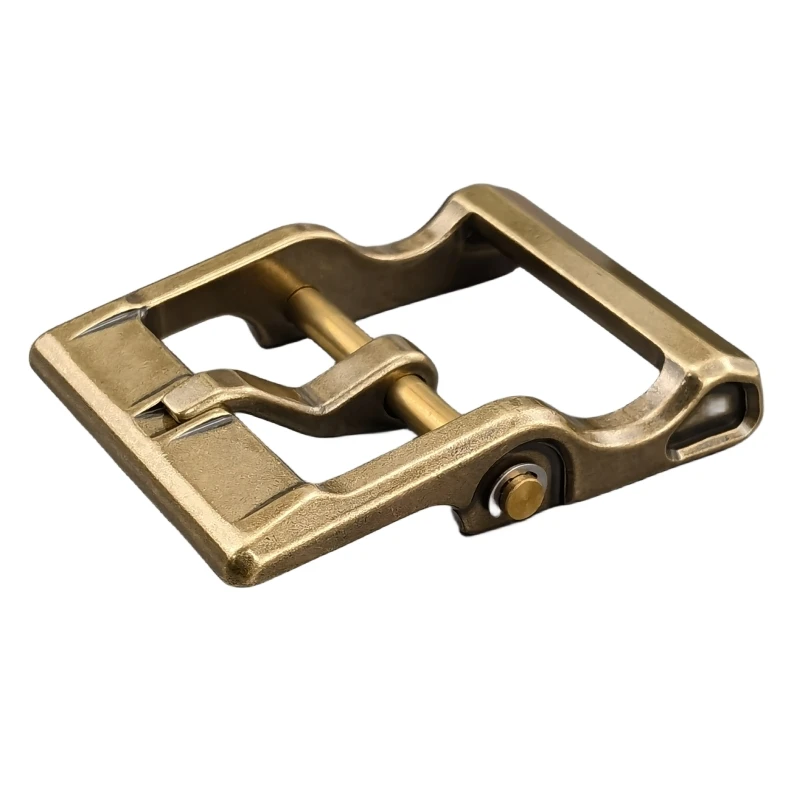 Hebilla de cinturón de latón macizo, 1 unidad, 40mm, accesorio para manualidades de cuero DIY para cinturón de hombre de 38-39mm, hebillas de cinturón para cabeza para hombre BK0132