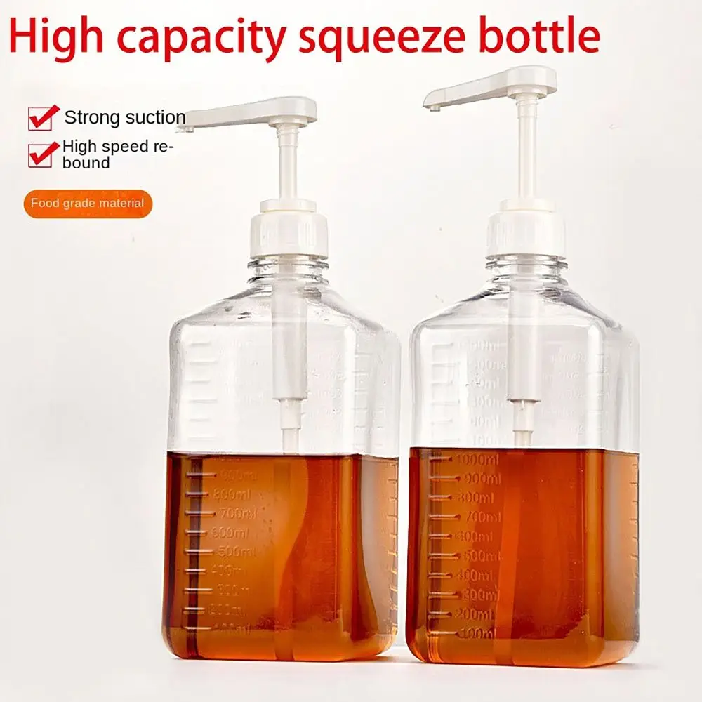 5/8/10CC Syrup Dispenser Useful 1600ml Multi-Function Liquid Pump Hand Pressure Fructose Quantitative Syrup Squeeze Honey