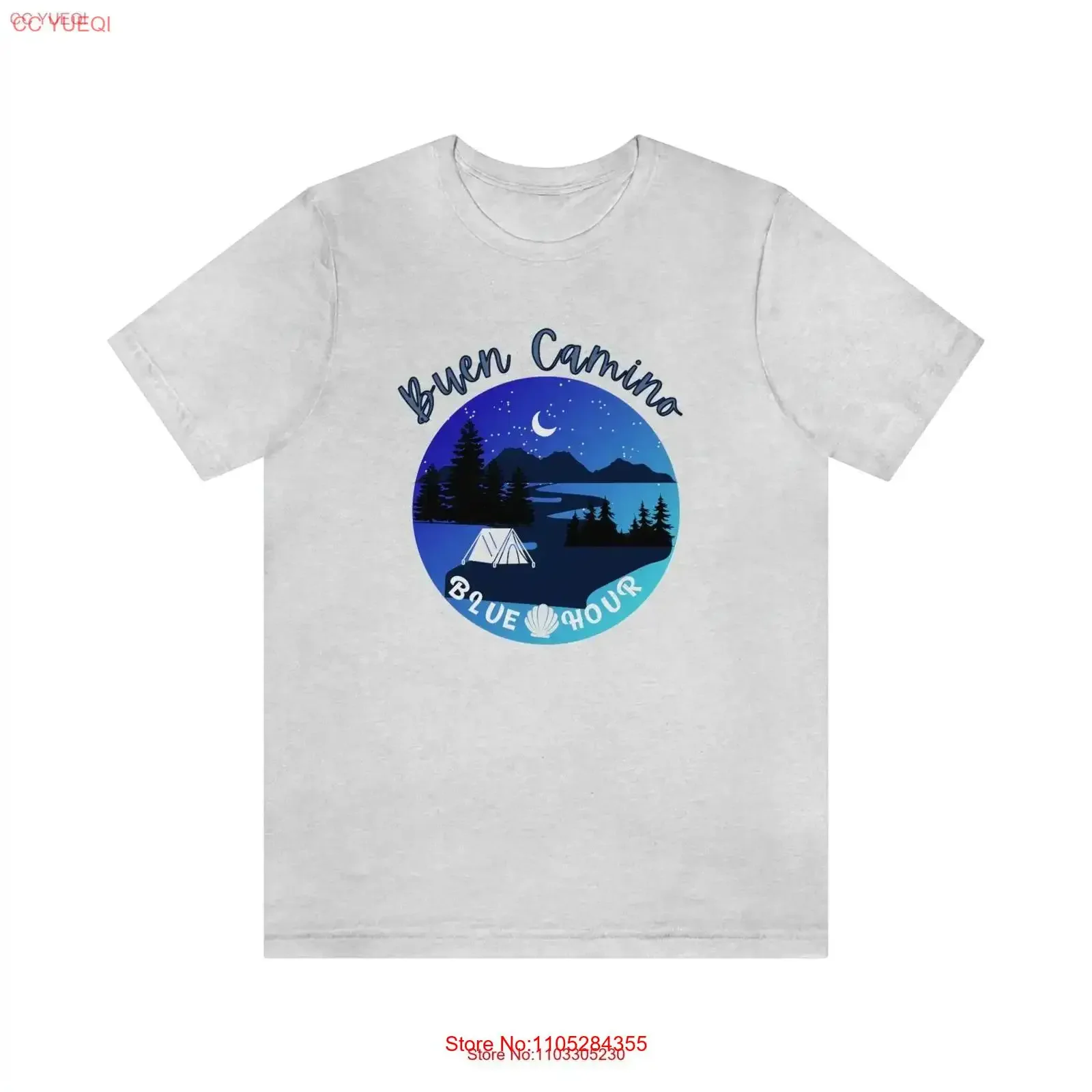 Blue Hour Camino de Santiago Compostela Travel T Shirt Adventure Pilgrimage tee Walking trip vintage Washed streetwear Slightly