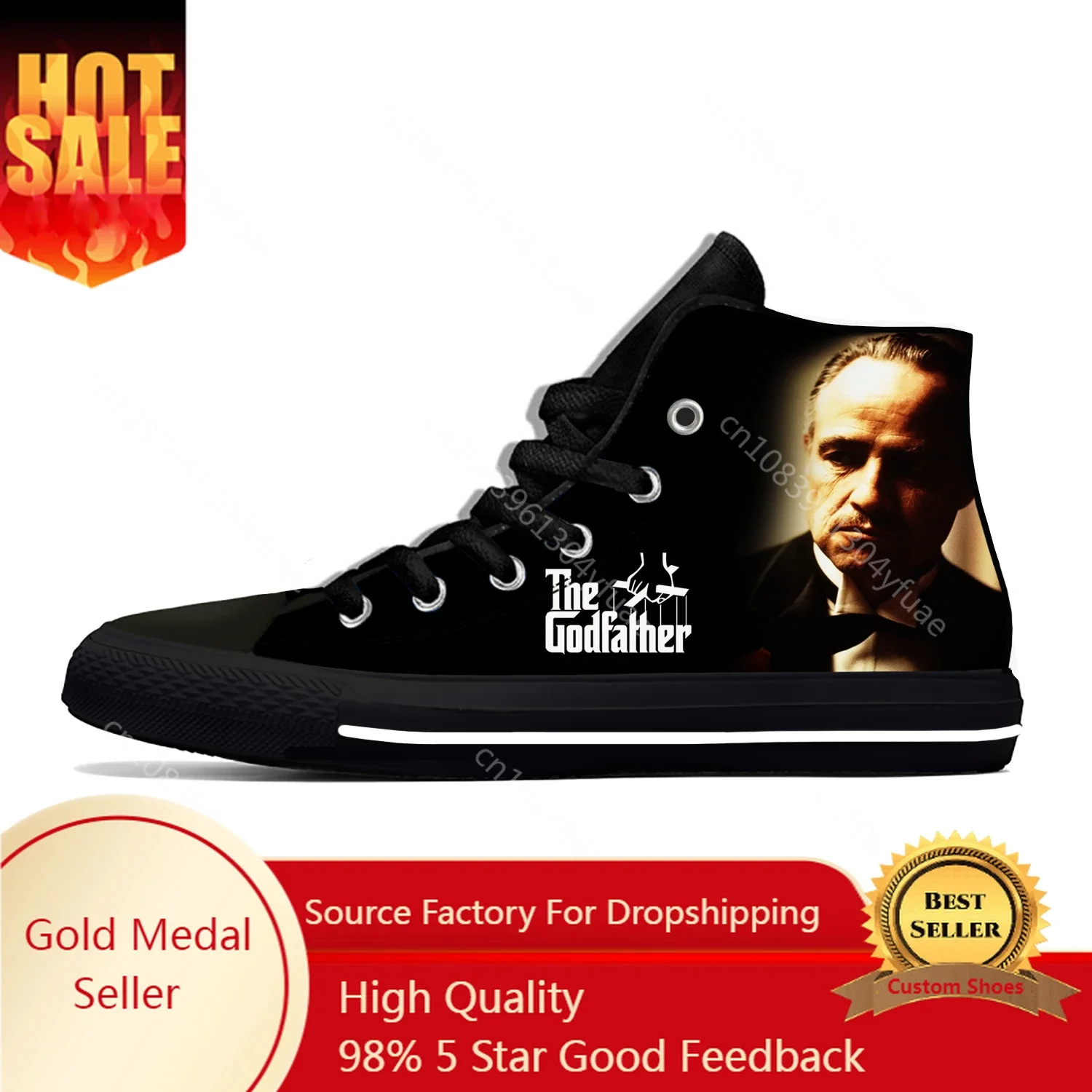 Hot Cool Movie Godfather Trilogy Funny Fashion Classic High Top Lightweight Breathable Men Women Sneakers Summer Casual Shoes