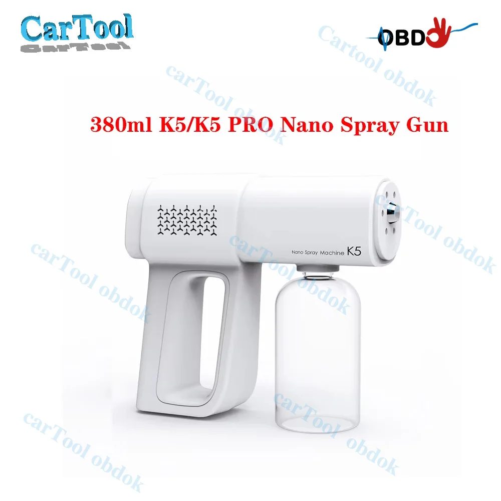 380ML K5Pro Nano Spray Gun K5 Pro Electric Sprayer Disinfection Steam Blue Light Wireless Fogging Type-C Charg Car Office Home