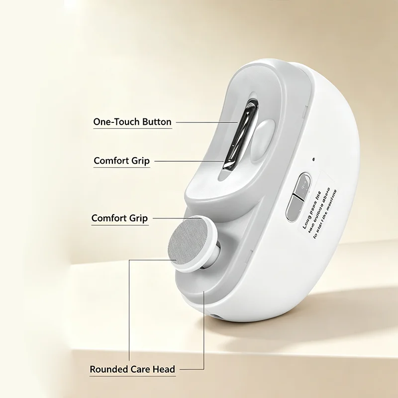 Electric Nail Clipper Cutter with LED Light 2 IN 1 Automatic Nail Grinder Trimmer for Baby Adult Mini Manicure Tools Nail Care - view 2