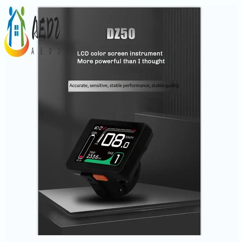 

AED2-E-Bike 24/36 В/48 В 5PIN цветной экран ЖК-дисплей измеритель скорости двигателя переключатель управления скутером аксессуары для электрического велосипеда DZ50