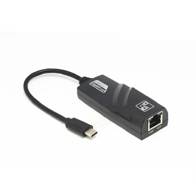 Type C to RJ45 LAN Ethernet Adapter USB3.0 USB 3.0 Wired Network Card for PC Windows Laptop D6X7