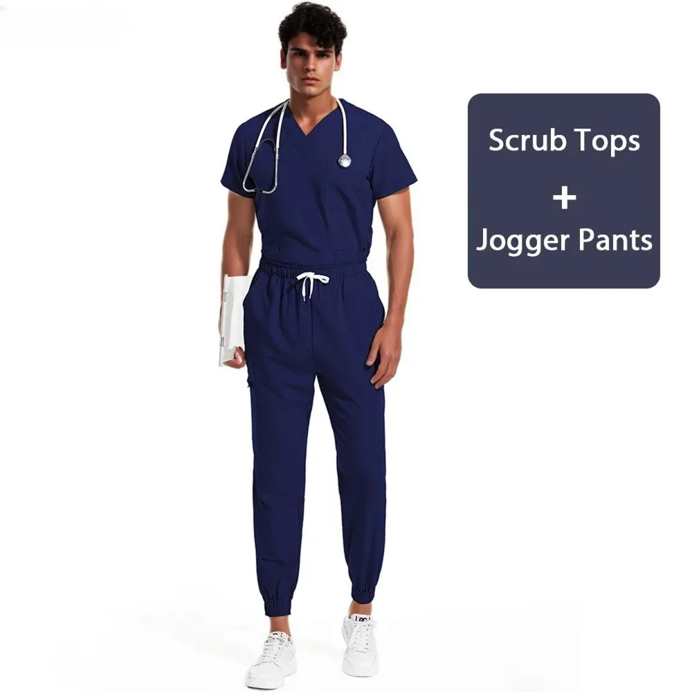 Vêtements de travail pour hommes, uniforme unisexe en tissu extensible multicolore, hauts et jogging, combinaison de gommage s-xxl