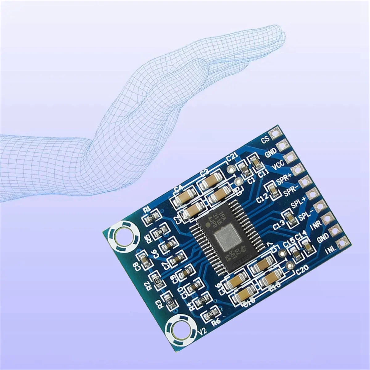 ABAC-2PCS TPA3116D2 Мини-цифровой усилитель DC12V-24V D класса 50 Вт + 50 Вт XH-M522, усилитель 50 Вт, плата усилителя мощности