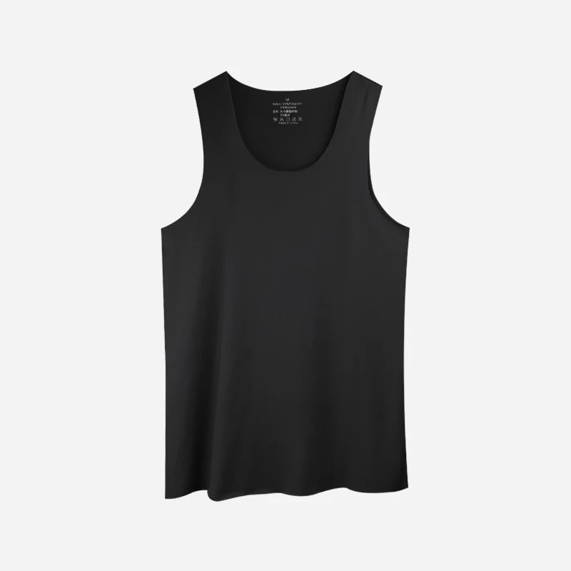 

Men's Thin Vest U-Neck European and American Style Large Size Men's Seamless Undershirt Breathable Quick-Drying Sports Underwear