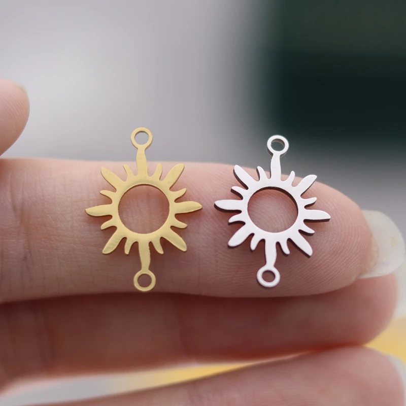 3 قطع النار الشمس قلادة موصل diy اكسسوارات سحر لصنع المجوهرات أساور الفولاذ المقاوم للصدأ قلادة المواد الحساسة #2