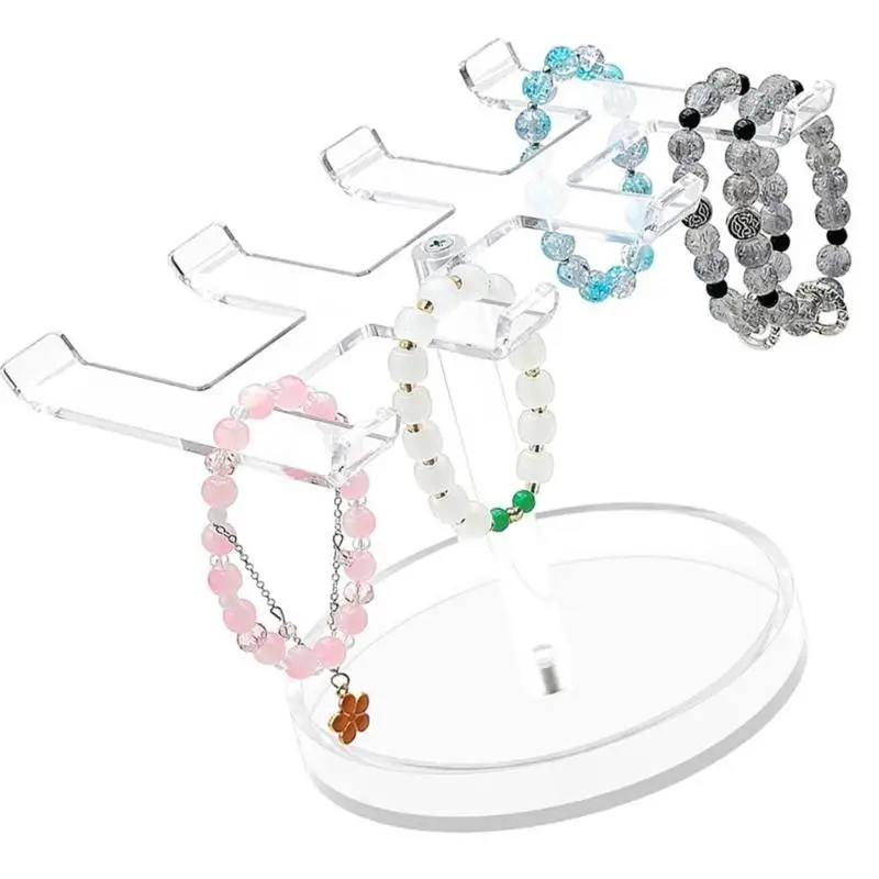 

A52E Sturdy Acrylic Bracelet Display Stand With Art Base for Retail Stores Home Decoration and Jewelry Enthusiasts