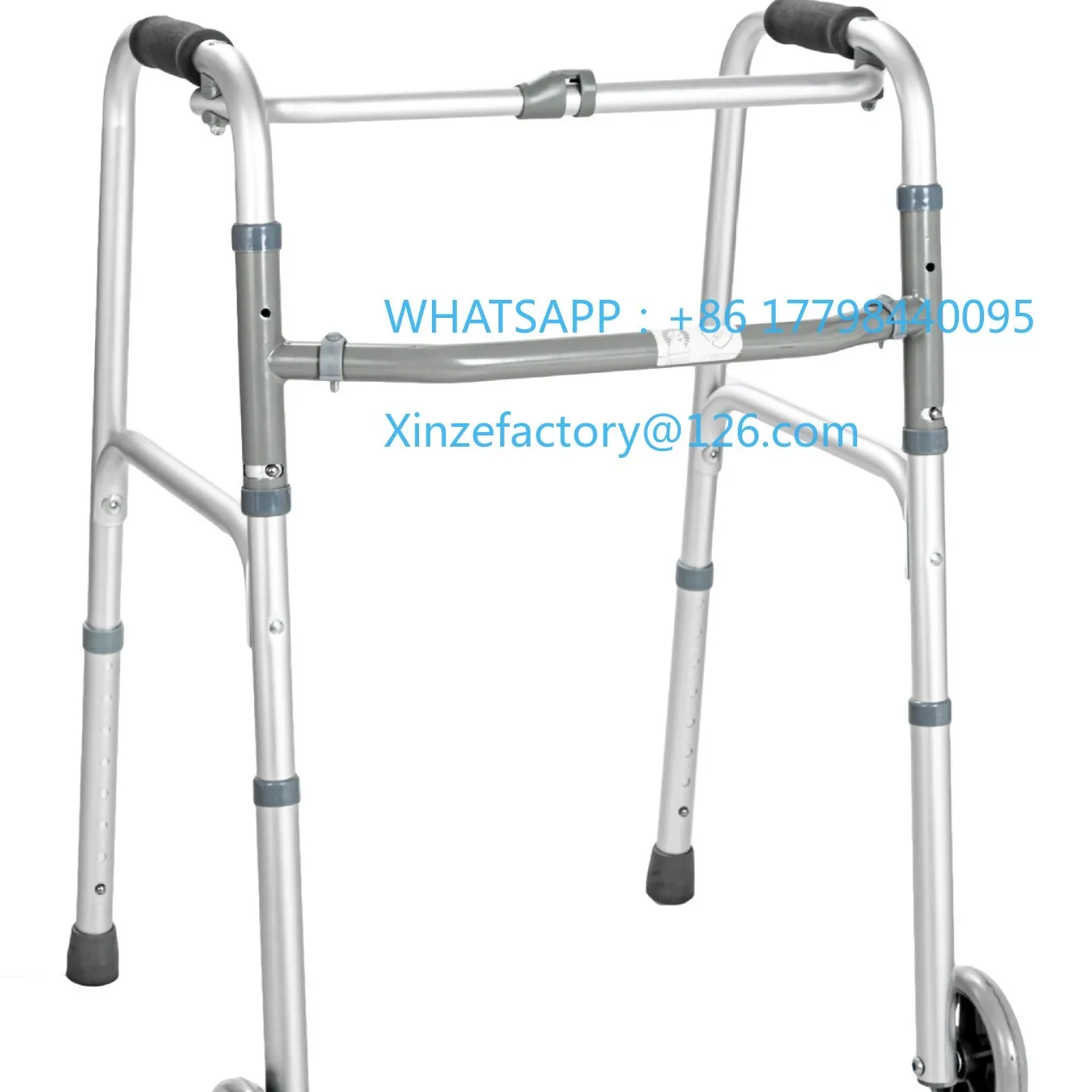 

Customizable household aluminum alloy walker can be pushed and adjusted