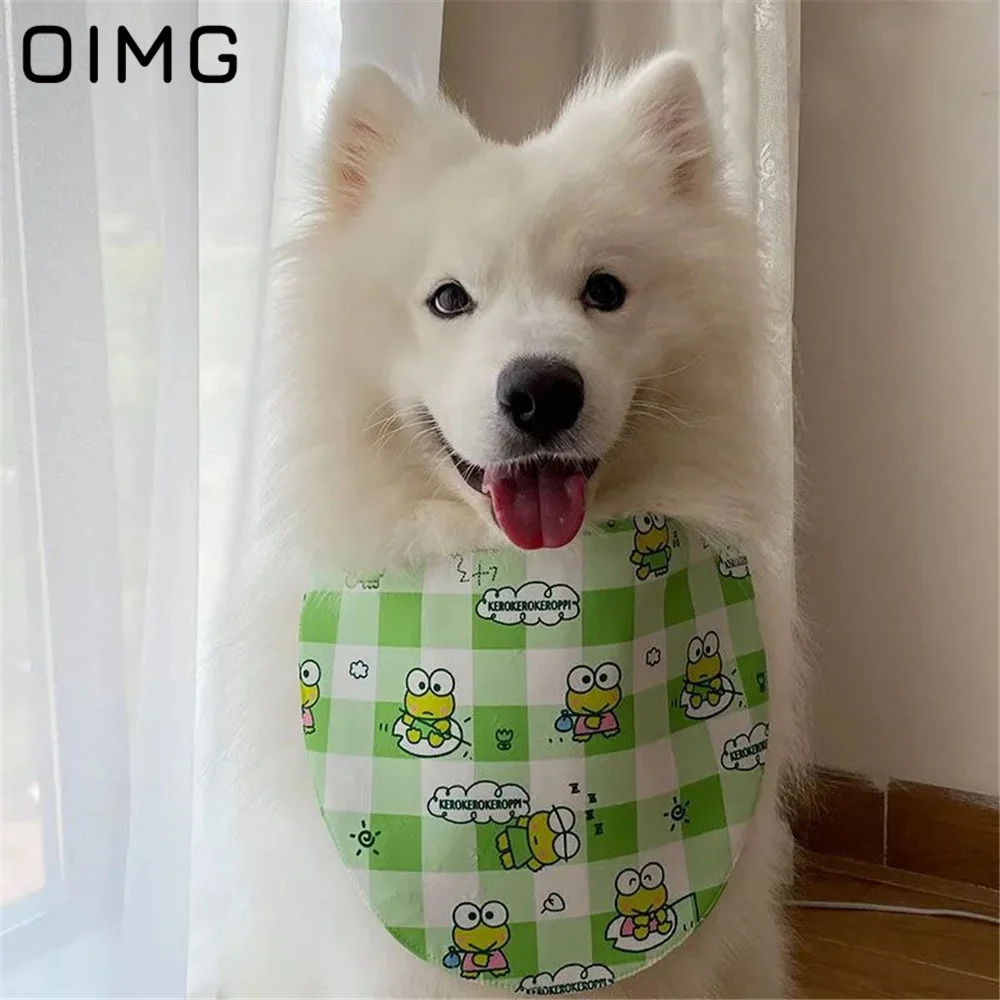 

OIMG Pet Saliva Towel Large Dogs Waterproof Saliva Towel Alaskan Samoyed Golden Retriever Three-layer Belly Pocket Bib