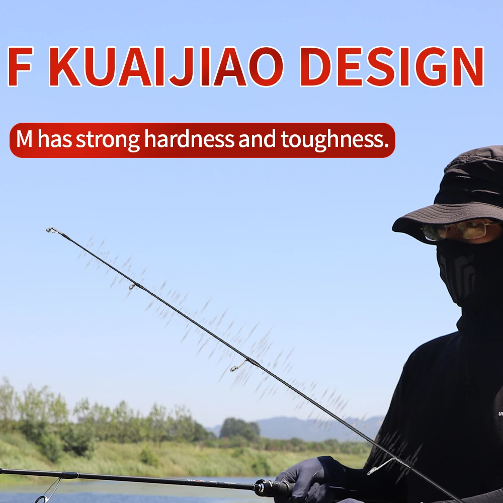 FISHINGFANS ORCA 7' 8' Mittelstarke Kohlefaser-Angelrute mit leichtem Taper-Griff für Bass, Meer und Süßwasser 5-20g 6-12lb – Detail 4