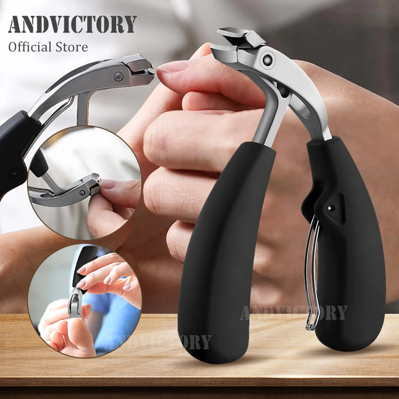 

1Pc Angled Head Toenail Clippers Professional Ingrown Thick Toe Nail Clippers Slanted Nail Clippers with Catcher Pedicure Tools