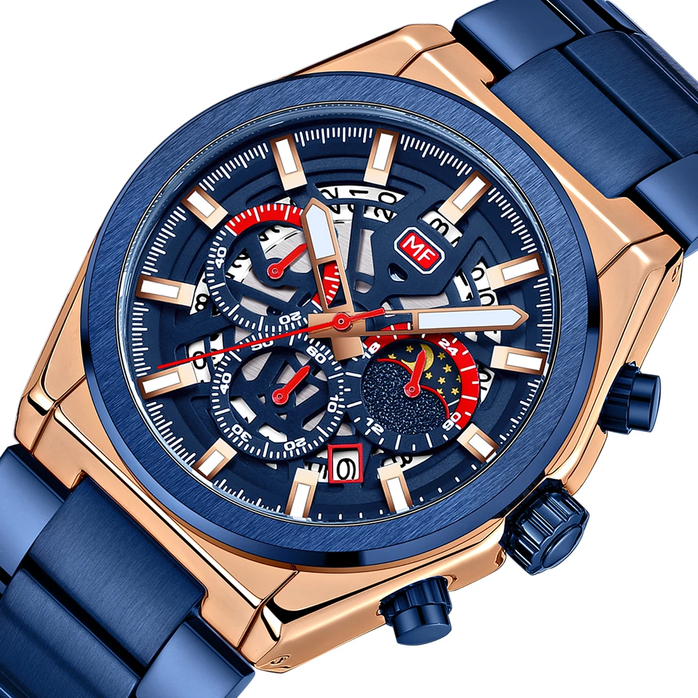 

Часы MINI FOCUS для мужчин, многофункциональные роскошные спортивные кварцевые наручные часы, водостойкий хронограф, мужские подарки, reloj hombre 0339G