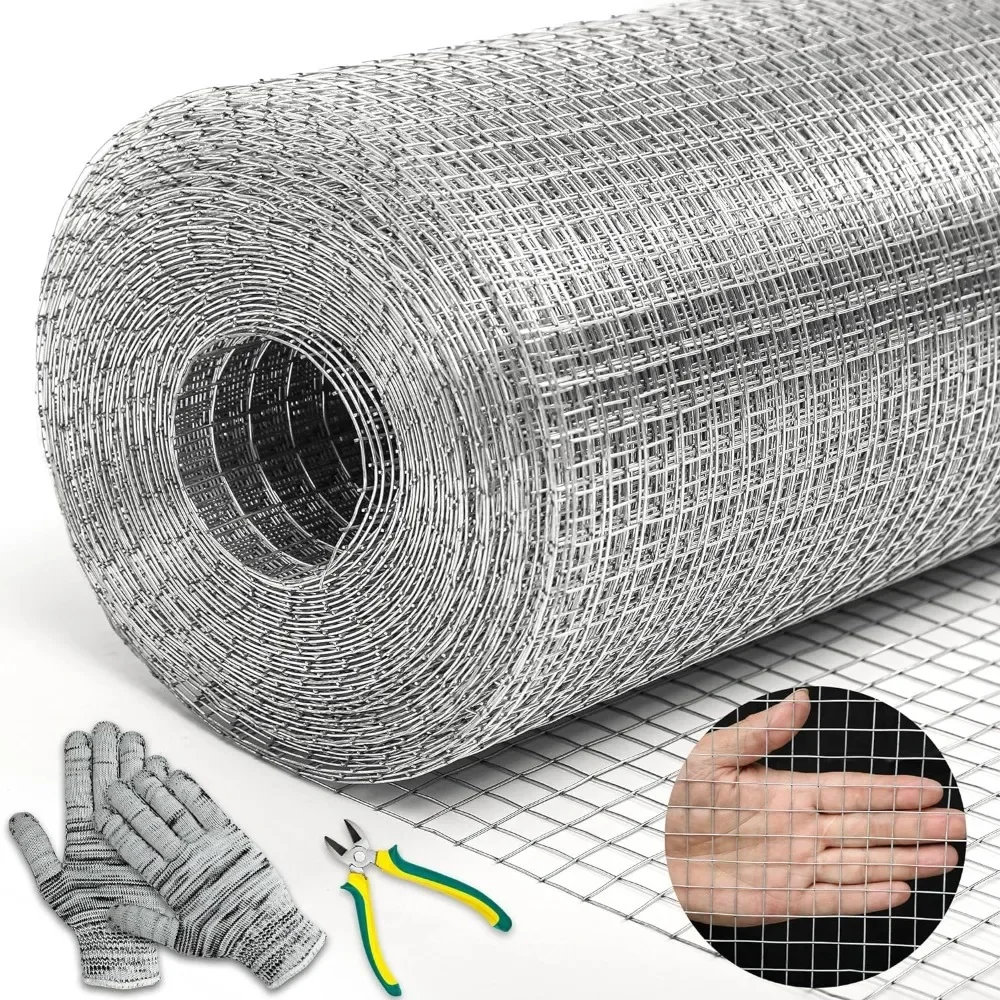 

19 Gauge Hardware Cloth 1/2 Inch,48Inch x 100FT Galvanized Hardware Cloth Chicken Wire Fencing Roll,Galvanized Wire Mesh Screen