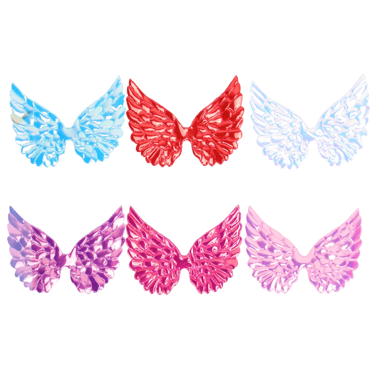 

30Pcs Children PU Angel Wing DIY Hair Accessories Material for Headwear Making Embroidered Wings Patches Clothing Decoration