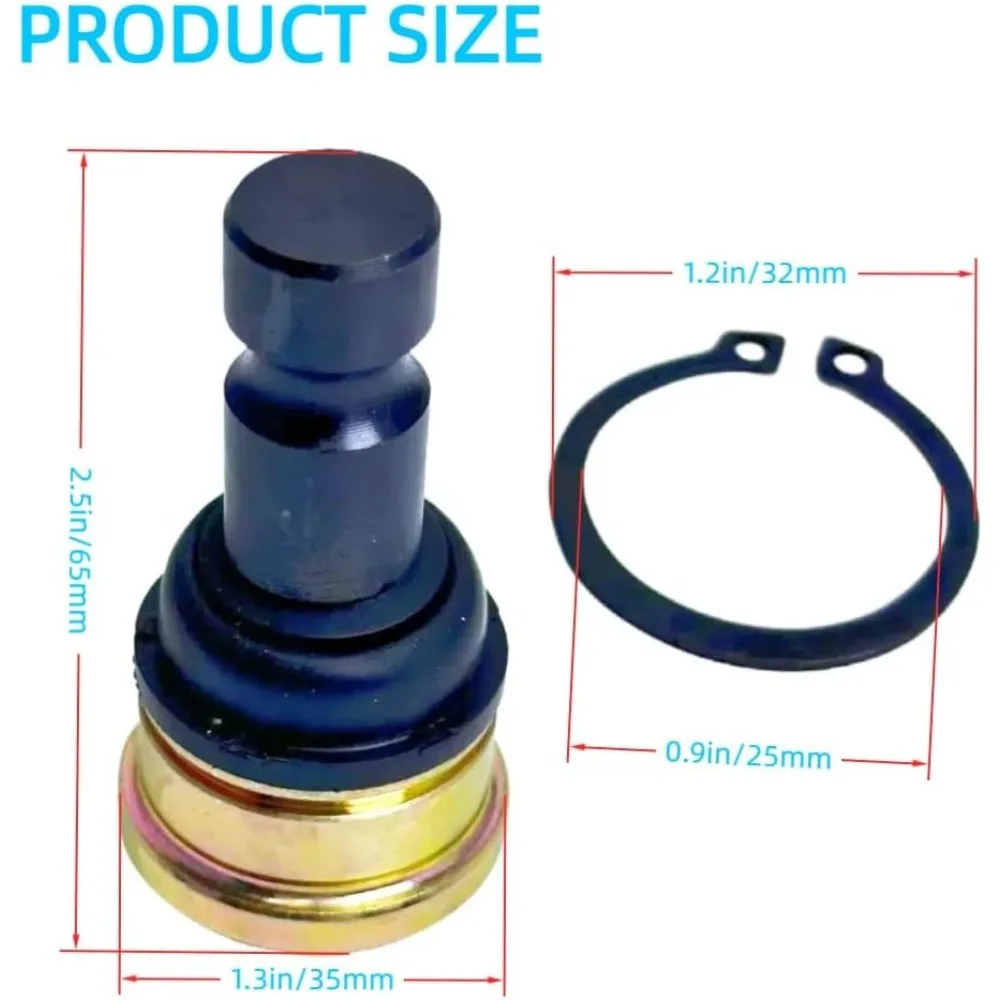 Upper and Lower Front Ball Joint Fit for Polaris RZR 570 Ranger 800 900 Sportsman Scrambler Replace  53-50040 42-1037 WE350040 view 5