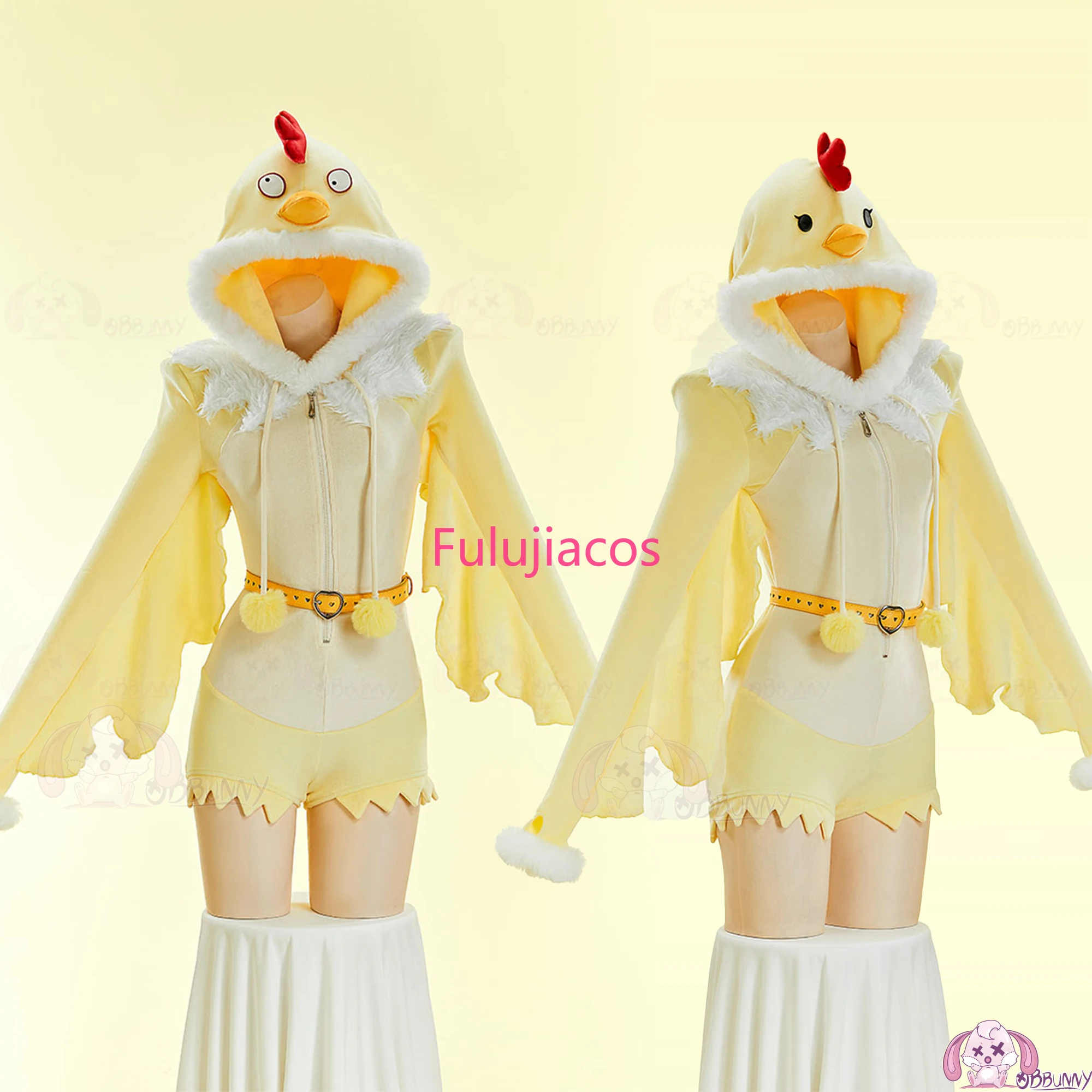 

Halloween soft and cute plush chicken cosplay costume home plush jumpsuit cosplay costume